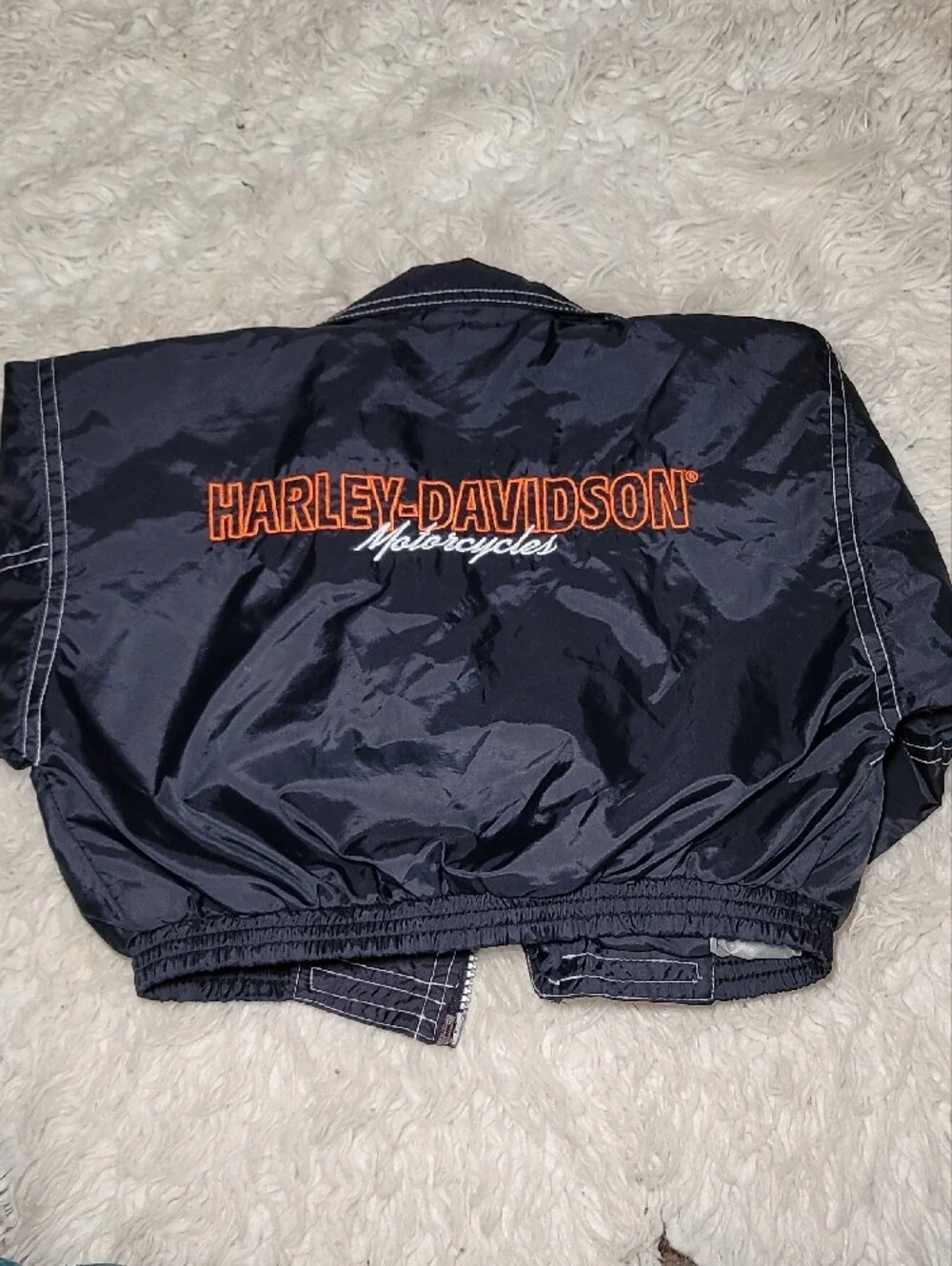 Harley-Davidson Kids Navy Jacket with Orange Logo Patch